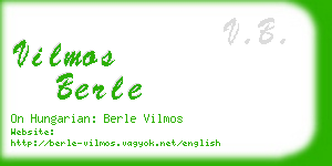 vilmos berle business card